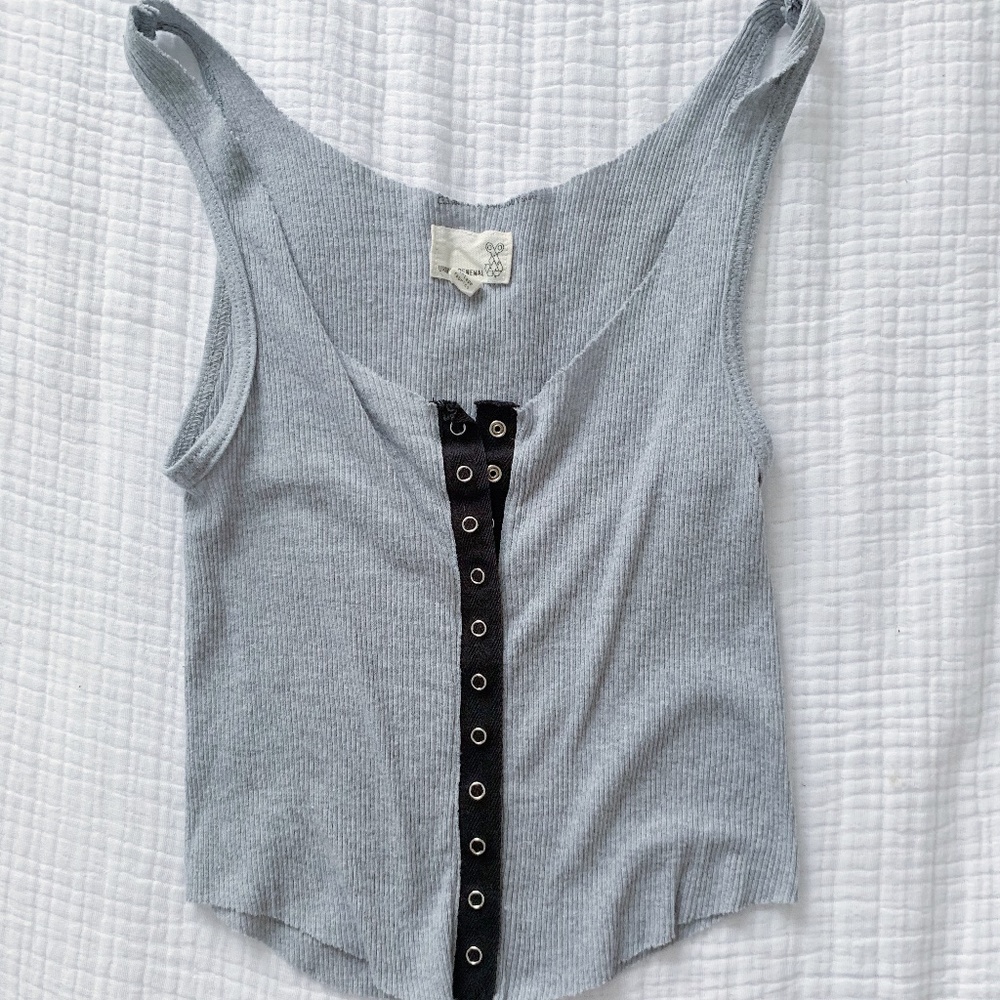 Women's Urban Outfitters Snap Button Crop Top